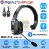 Trucker Bluetooth 5.2 Wireless Headset With Noise Cancelling Mic For Phones PC Trucker Bluetooth 5.2 Wireless Headset With Noise Cancelling Mic For Phones PC