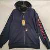 Carhartt Sweatshirts: Men's New Navy Rain Defender Fleece Lined Hoodie Size LT