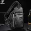 LEBULLBRO Mens Chest Bag Genuine Leather Sling Backpack Crossbody Shoulder Bag LEBULLBRO Mens Chest Bag Genuine Leather Sling Backpack Crossbody Shoulder Bag
