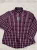 Mizzen Main Shirt Mens Large Trim Fit City Flannel Long Sleeve Button Red Plaid