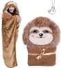 Sloth Design Wearable Hooded Blanket - Oversized Blanket Hoodie with Gloves Sloth Design Wearable Hooded Blanket - Oversized Blanket Hoodie with Gloves