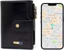 Anti-Lost Bluetooth Wallet Tracker Finder, Slim Trifold Cowhide Mens Wallet with Anti-Lost Bluetooth Wallet Tracker Finder, Slim Trifold Cowhide Mens Wallet with
