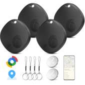 Delumu Android Tracker Tags, 2026 New Smart Tags-4 Pack Android, Bluetooth Tracking Tag Compatible Google Find Hub App, Keys Finder and Item Locator for Keys,Luggages,Wallet