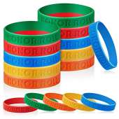 Sratte 200 Pcs Honor Roll Rubber Wristbands Celebration Items Bulk Certificates Colored Inspirational Silicone Bracelets Classroom Teacher Supplies Recognition Award for Company Employees Rewards