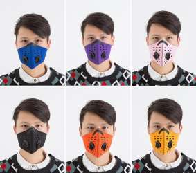 12 color Smog Mask PM2.5 Carbon Filter Cycling Face Mask