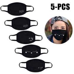 5PCS Mouth Mask, Aniwon Winter Cute Unisex Cotton Anti ...