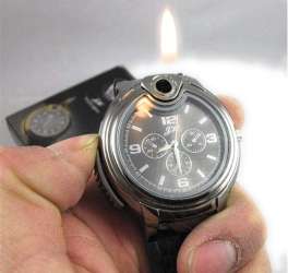 Cool Novel Watch Refillable Butane Gas Cigarette Cigar