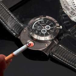 Findtime Men Digital USB Cigarette Lighter Watch Novelty ...