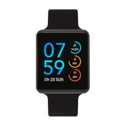 iTouch Air SE Smartwatch: Black Case With Black Strap - 45mm