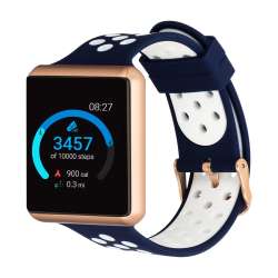 iTouch Air SE Smartwatch: Rose Gold Case With Navy/White ...