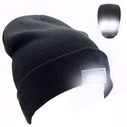 5 LED Cap Beanie Hat Light Head Lamp Unisex Fitted ...