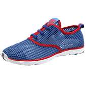 ALEADER Men's Quick Drying Aqua Water Shoes Aqua/Red 10.5 D(M) US