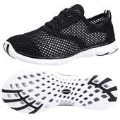 ALEADER Men's Quick Drying Aqua Water Shoes Black 7 D(M) US