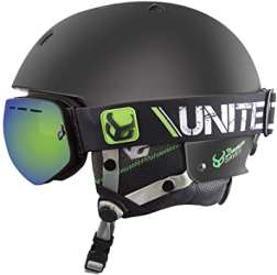 Demon Black Faktor Ski and Snowboarding Helmet with