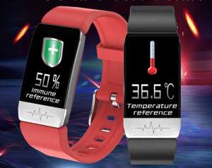 Bakeey T1 Smartband – Features Thermometer and ECG Sensor ...