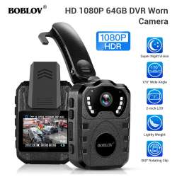 BOBLOV 1080P HD Body Worn Camera IR Waterproof Night ...