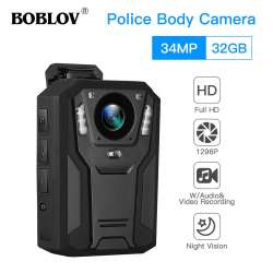 BOBLOV 1296P Body Mounted Camera 32GB Night Vision ...