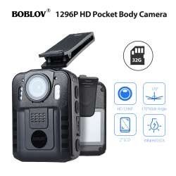 Boblov Mini 1296P FHD Body Police Security Camera 32GB ...