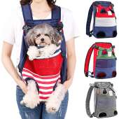 Coppthinktu Dog Carrier Backpack - RED/BLUE STRIPE