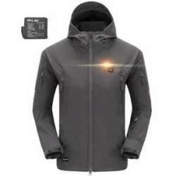 DEWBU Men's Soft Shell Heated Jacket with Battery Pack DB ...