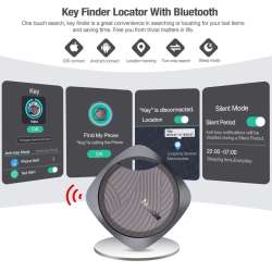 DinoFire Key Finder Smart Tracker Item Finder with Bluetooth