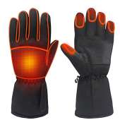 Electric Battery Heated Gloves for Women Men, Touchscreen, Black, Size Large