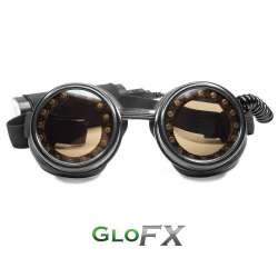 GloFX Heart Shaped Kaleidoscope Glasses with black frames ...