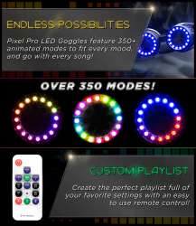 GloFX Pixel Pro LED Goggles | 350+ Modes | Free Shipping
