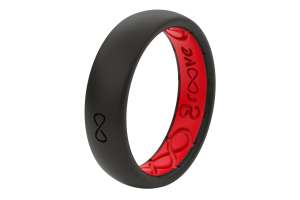 Groove Silicone Wedding Band | Black / Red | Groove Life ...
