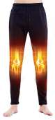 Heated Pants USB Electric Heated Pants Electric Thermal Heating Trousers Men/Women (Battery Not Included) (Black-Men, XL)