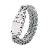 Paracord Knife Bracelet - SILVER CAMO