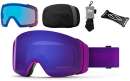 PlayBetter Smith Optics 4D MAG Snow Goggles Bundle - Fuchsia/Everyday Violet Mirror PlayBetter Smith Optics 4D MAG Snow Goggles Bundle - Fuchsia/Everyday Violet Mirror