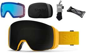 PlayBetter Smith Optics 4D MAG Snow Goggles Bundle - Hornet Flood/Sun Black