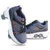 Roller Skate Shoes - 2 in 1 Removable Pulley Skates - Deformable Sports Roller Skates- GRAY/ORANGE Roller Skate Shoes - 2 in 1 Removable Pulley Skates - Deformable Sports Roller Skates- GRAY/ORANGE