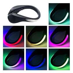TEQIN Black Shell Colorful LED Flash Shoe Safety Clip ...