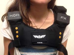 The KOR-FX haptic vest looks stupid, is a pain to set up ...