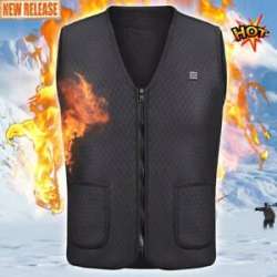 Unisex Electric Vest Heated Jacket USB Thermal Warm Heat ...