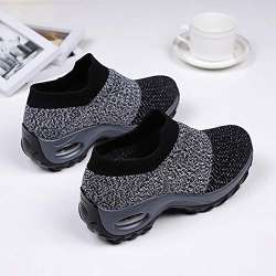 Women's Walking Shoes Sock Sneakers - Mesh Slip On Air ...