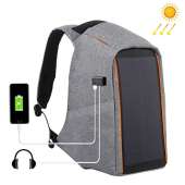 12W Flexible Solar Panel Power Backpack (Grey)