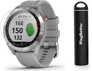 Garmin Approach S40 (Gray) Golf GPS Smartwatch Bundle