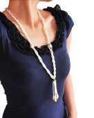Bluetooth Headphones Stereo Necklace - Pearls 3