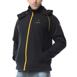 ORORO Men's Heated Jacket Soft Shell Detachable Hood ...