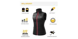 ORORO Women's Lightweight Heated Vest w/ Battery Pack