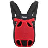 Pawaboo Pet Carrier Backpack for Small Medium Dogs Cats Puppies, Medium, RED