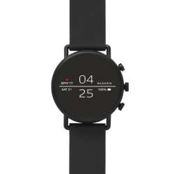 Skagen Connected Falster 2 Black Silicone Strap Smartwatch ...