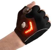 Zackees LED Turn Signal Gloves, Black, XLarge