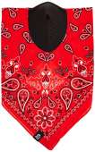Zanheadgear NeoDanna Paisley 100 Percentage Cotton Bandanna with Neoprene Face Mask (Red)