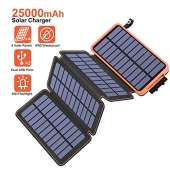 25000mAh Solar Charger - Orange