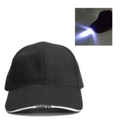 Adjustable Bicycle 5 LED Light Cap Battery Powered Hat ...