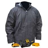 DEWALT Heated Heavy Duty Work Coat Kit with 2.0Ah Battery and Charger - MEDIUM